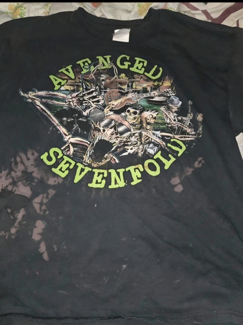 Vintage 2000s Avenged Sevenfold Concert Band T-Shirt Hanes Heavyweight XL